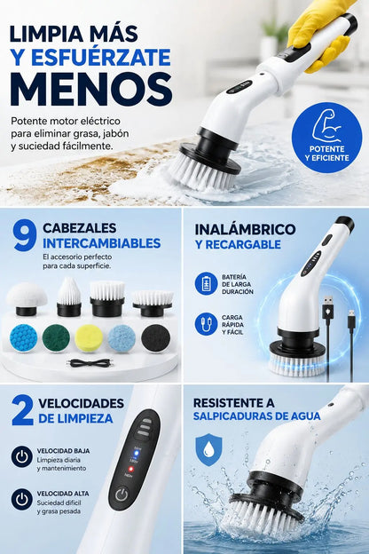 Cepillo Limpiador Eléctrico 9 en 1