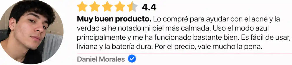 Mascarilla Facial LED Terapia 7 Modos