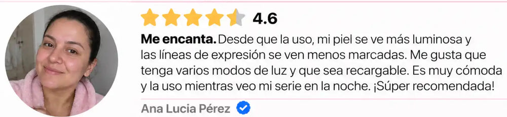 Mascarilla Facial LED Terapia 7 Modos
