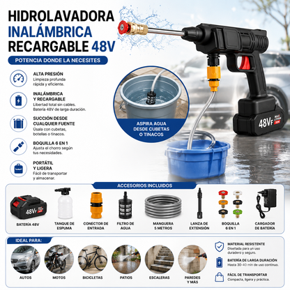 Hidrolavadora Inalámbrica Recargable